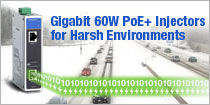Find Gigabit 60W PoE+ Injectors for Harsh Environments